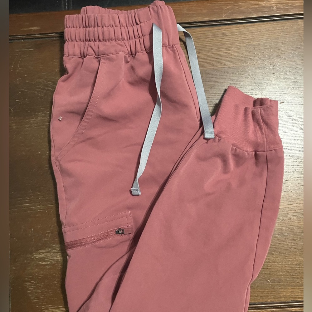Figs scrunch waist high waist Zamora joggers Mauve size XSP